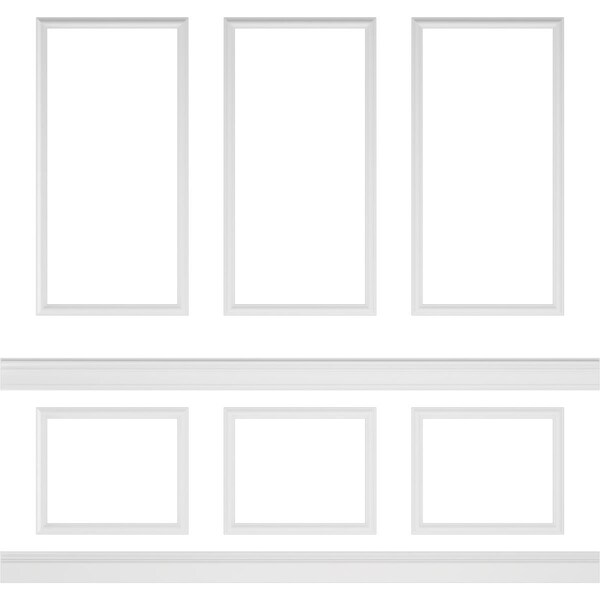 Ekena Millwork Wainscot Paneling Kit, Urethane, 94-1/2 in L, Factory Primed WPKUST052P096 - main